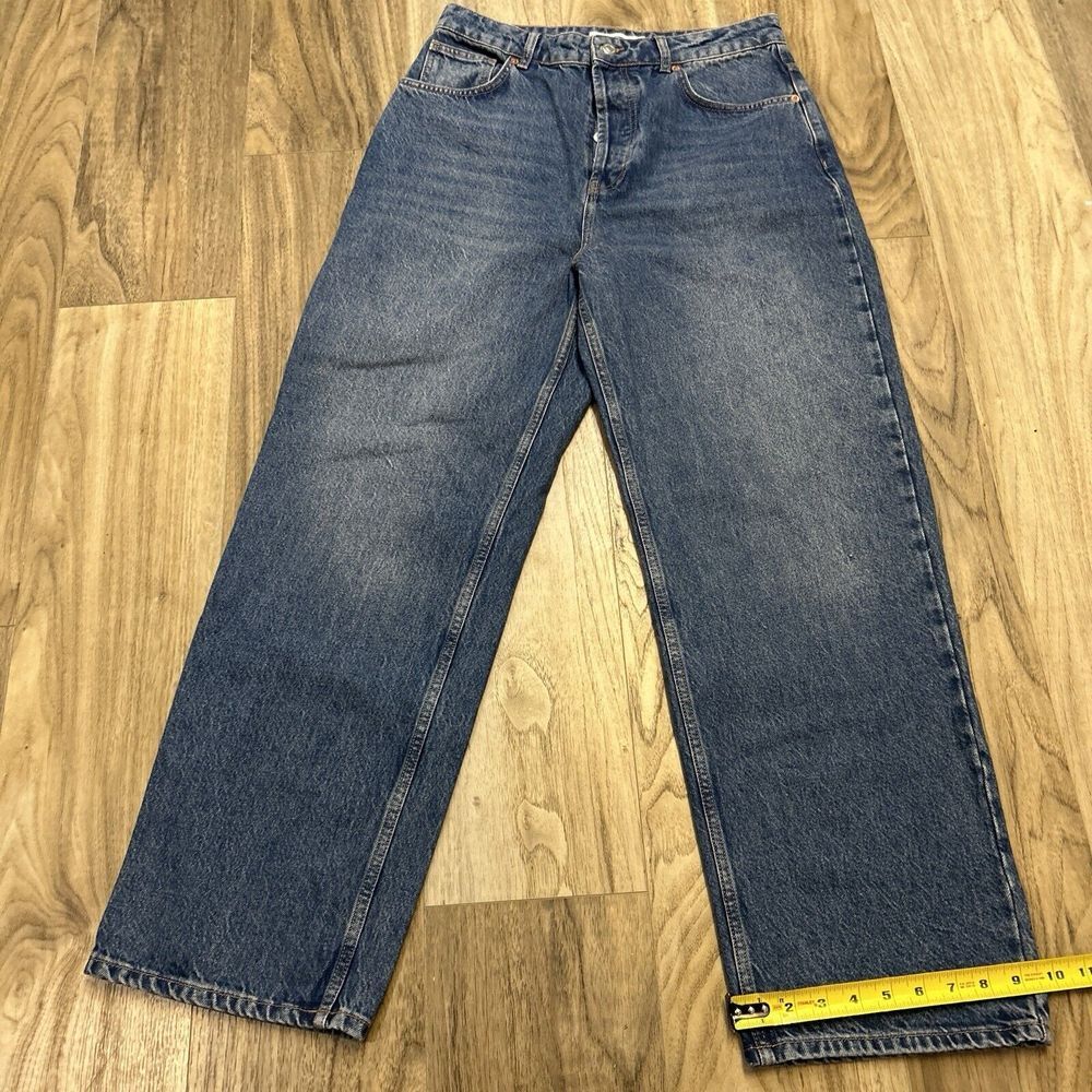 TOPSHOP ONE HIGH WAISTED OVERSIZED MOM BLUE JEANS 28x32 Size 10 NWOT Nordstrom's